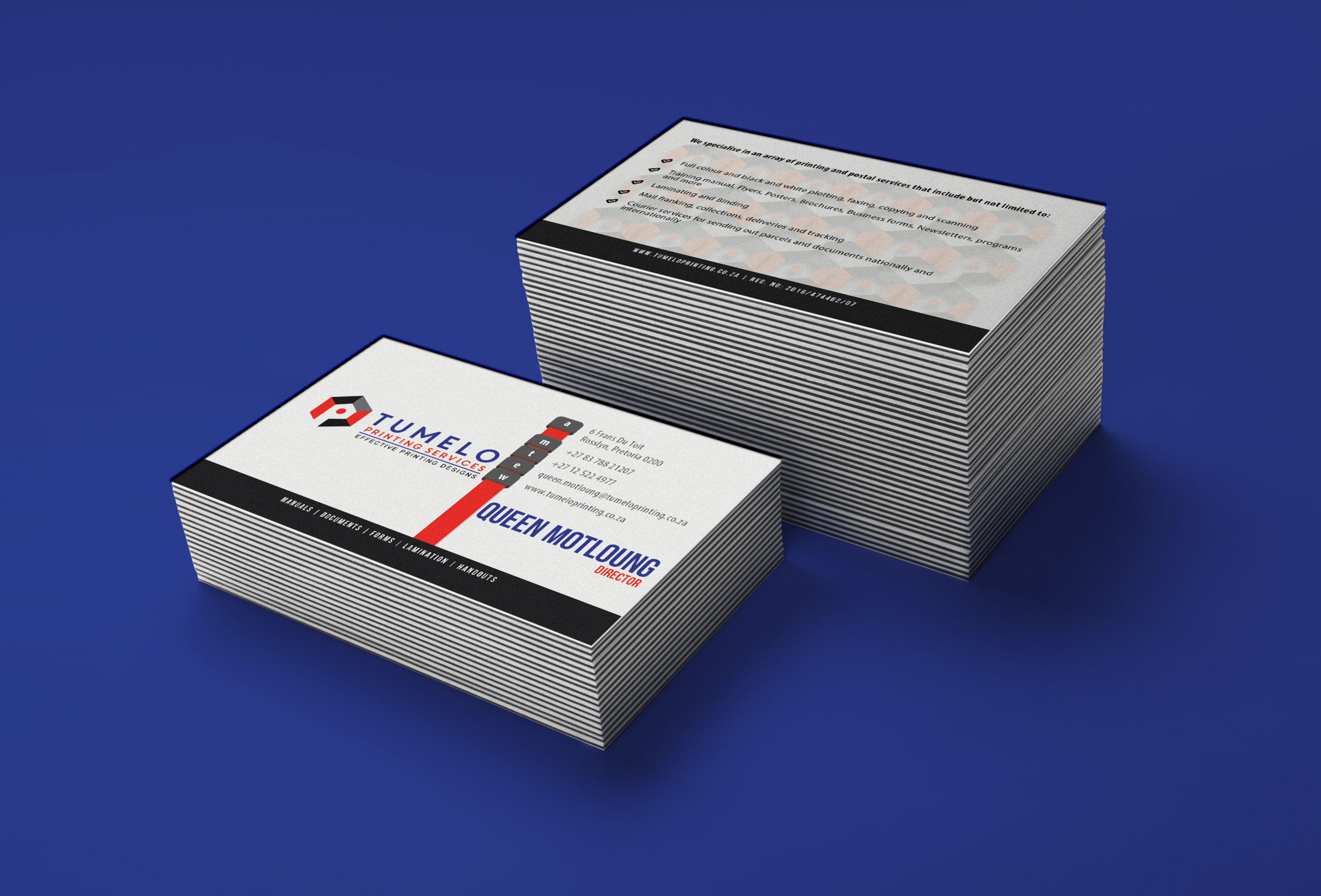 business cards design and printing